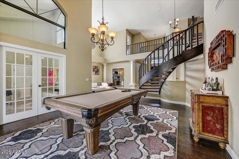 French doors to exercise or bonus room