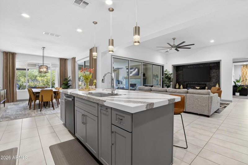 Open concept floor plan