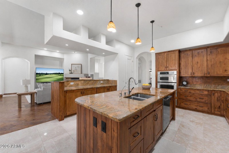 Kitchen Views into Family Room