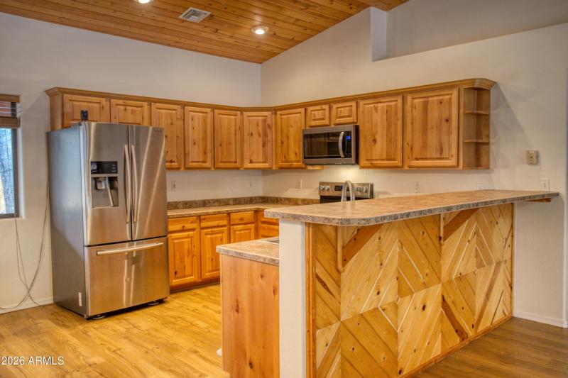 Kitchen with newer appliances