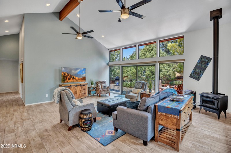 Soaring Cathedral Beamed Ceiling