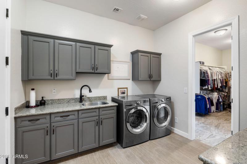Laundry room off Master Closet