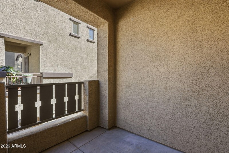 patio with sliding glass door