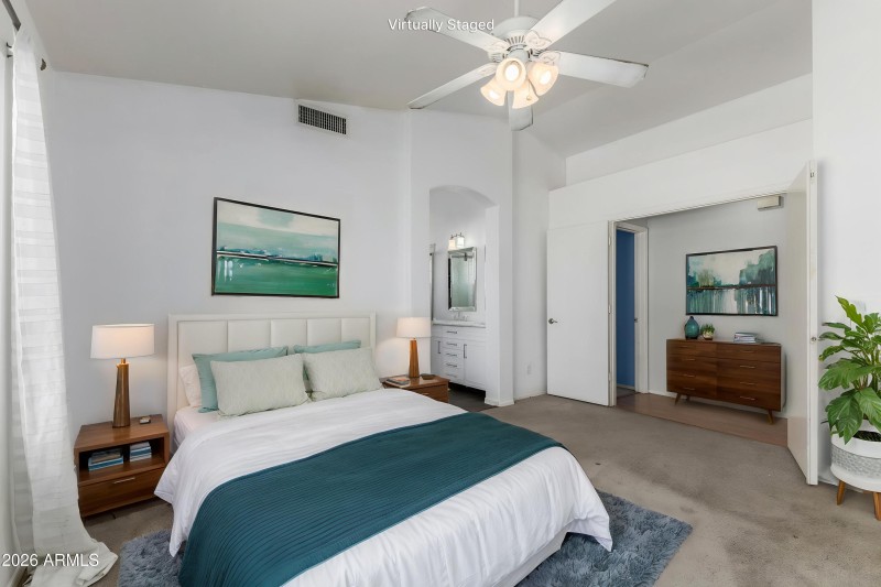 Virtually Staged Primary Bedroom