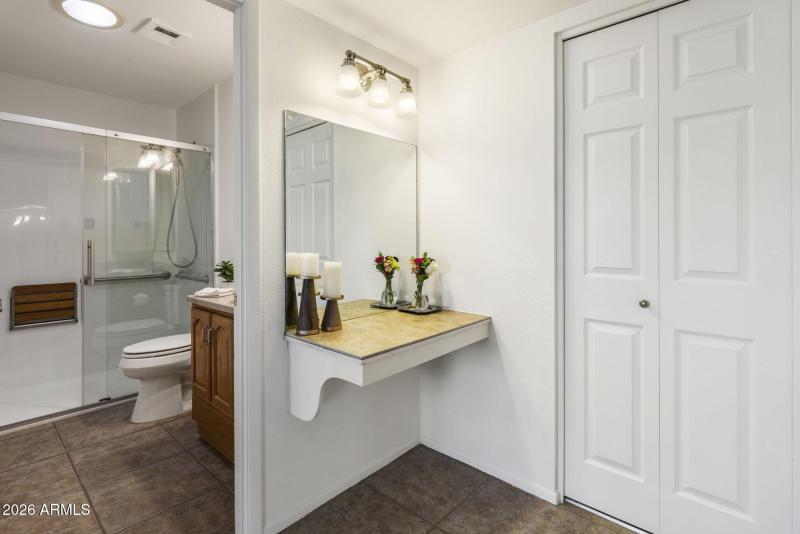 Primary Bathroom & Vanity Area