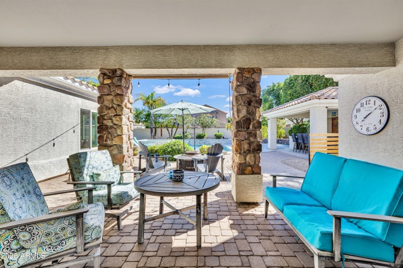 Covered Patio Seating Area