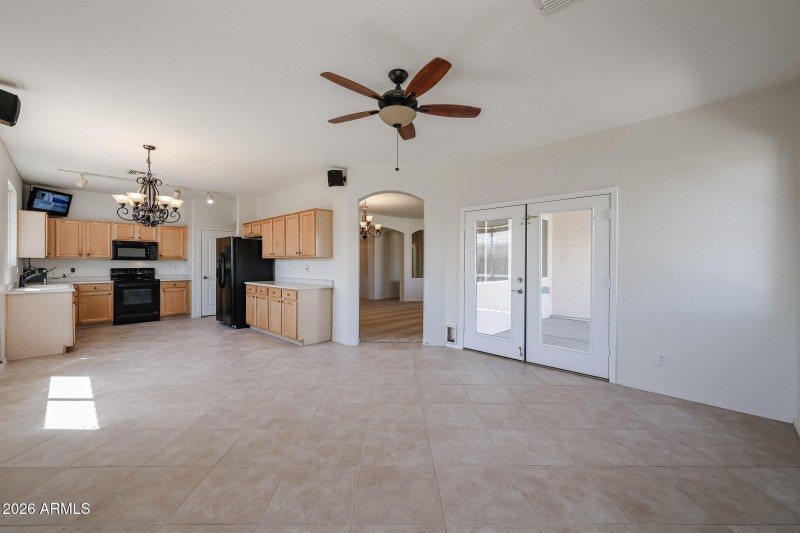 view of kitchen from family room