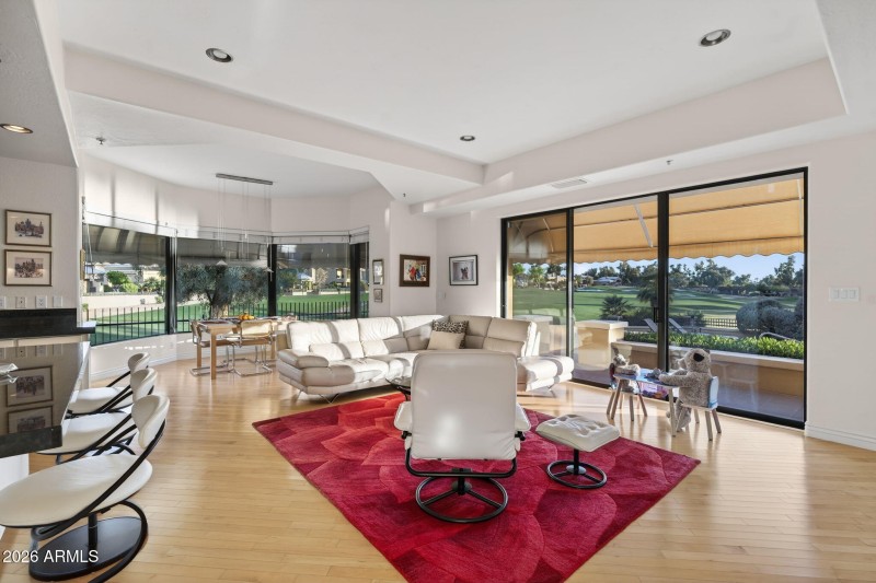 Family room and breakfast area