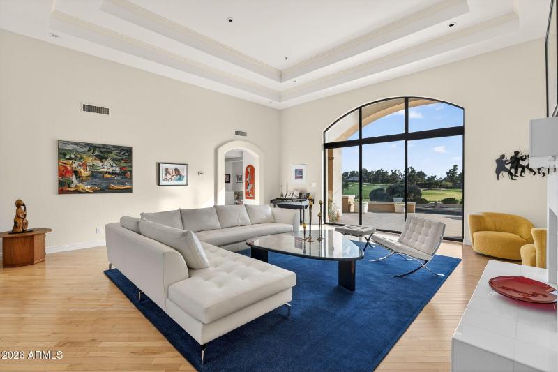 Living room overlooking the fairway