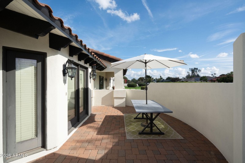 Private Patio off Kitchen
