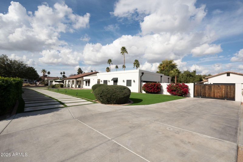 East side of front of home