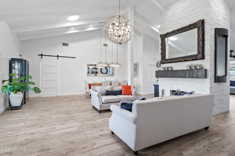 Living sapce to kitchen