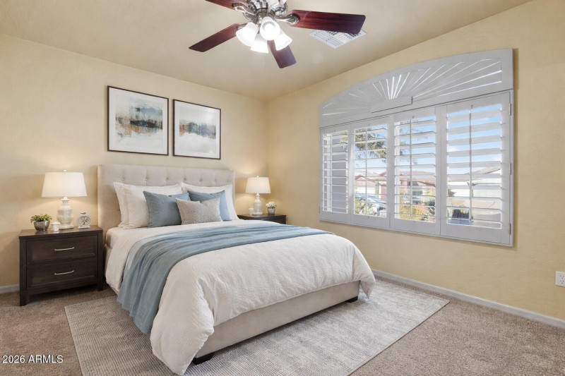 Bedroom 3 staged virtually