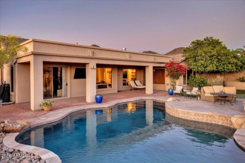 Enjoy Poolside Sunset Views