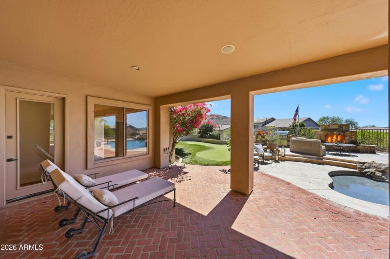 Lounging Space Under Covered Patio