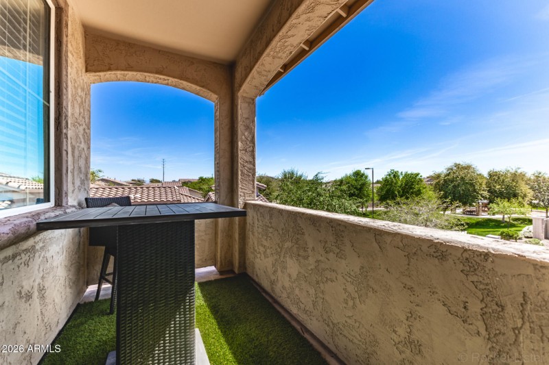 Front upstairs balcony