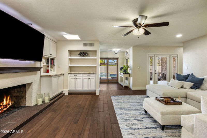 Family Room with Built-Ins