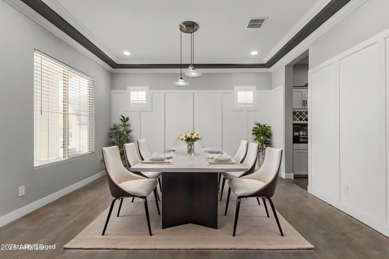 Virtually Staged Formal Dining Room
