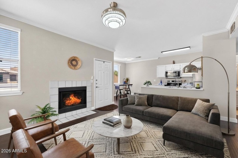 Living Room - virtually staged