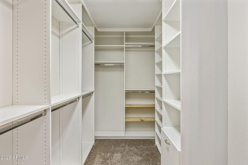 First walk-in closet
