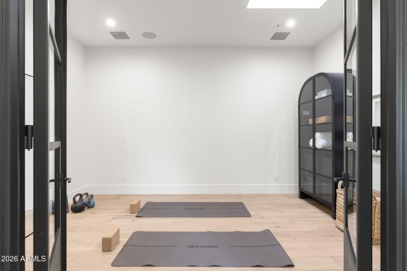 Gym with natural skylight