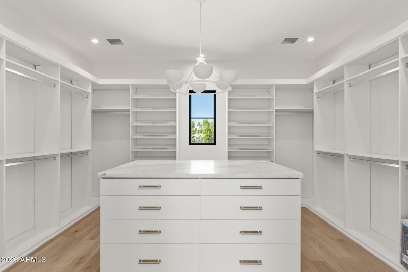 Custom primary closet