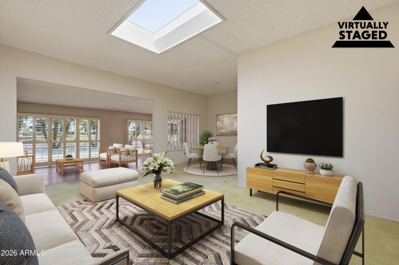 VIRTUALLY STAGED LIVING/DINING AREA