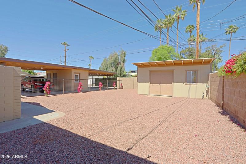 View of Back Area-Carports-Workshop