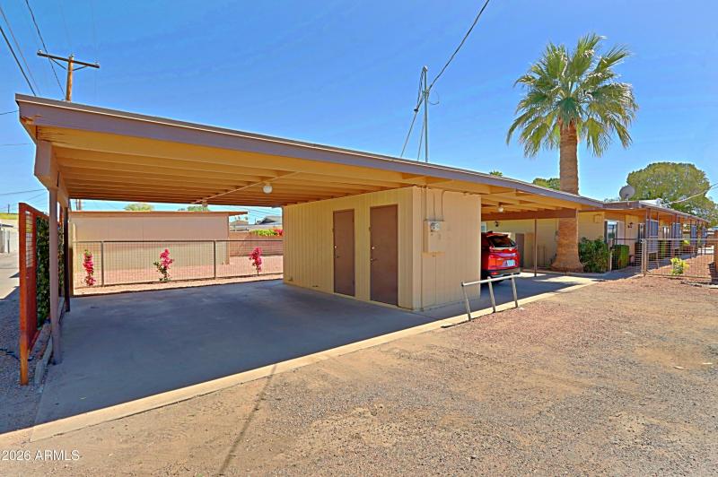 Carports, Storage Closets for Each Unit