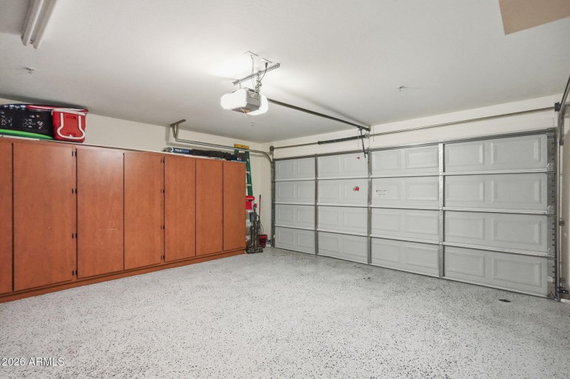 Garage with Epoxy flooring