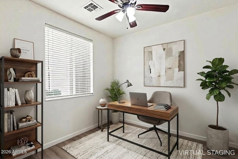 Virtually Staged First Floor Bedroom