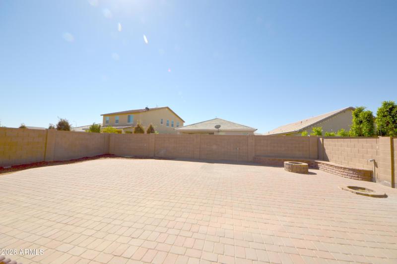 Backyard with Pavers - Middle