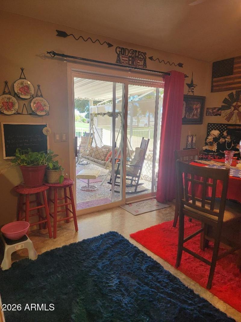 811 dining looking out the patio door