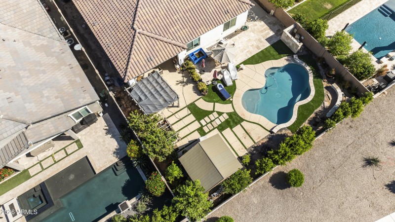 Top View of Private Backyard