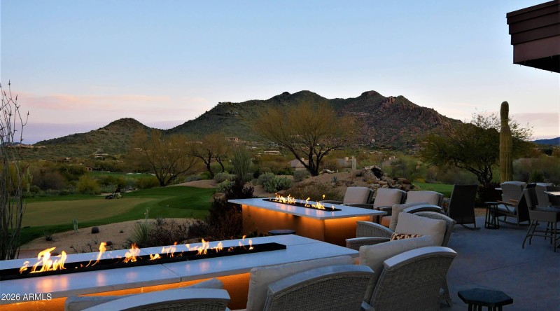 Terravita sunset at the clubhouse