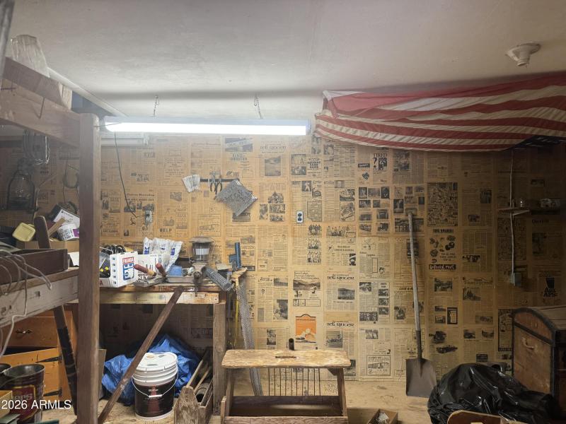 workshop area in garage