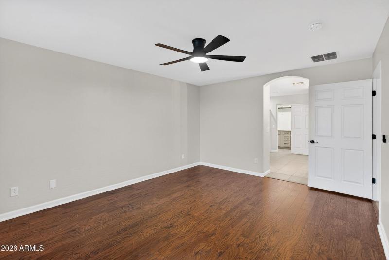 Spacious primary suite