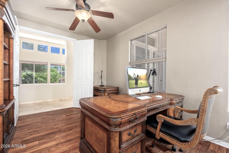 Formal office off of living room