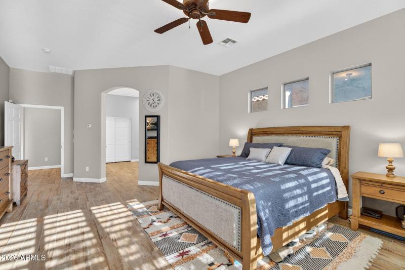 Spacious primary bedroom