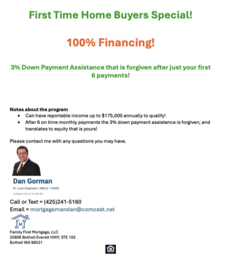 100% Financing Info Sheet