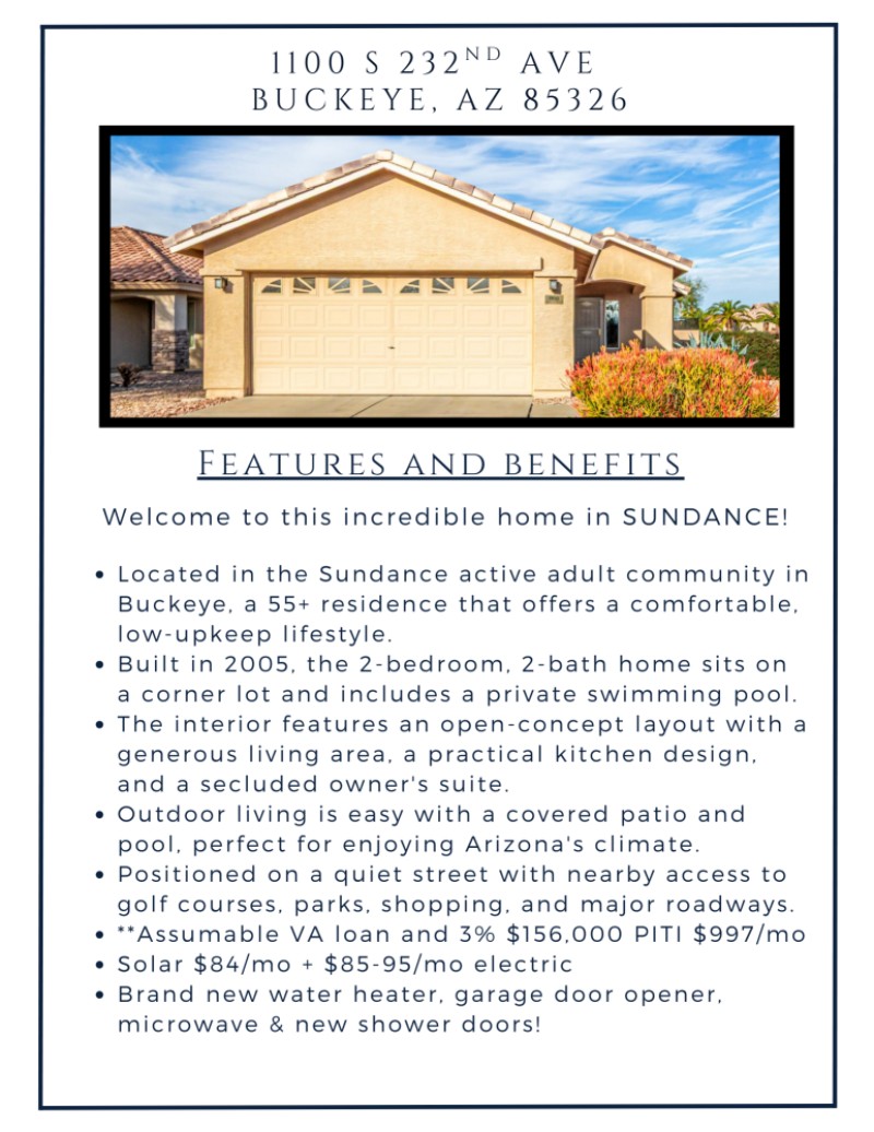 Features & Benefits List