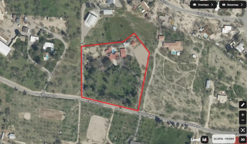 8741 E Woodland Road Aerial Map