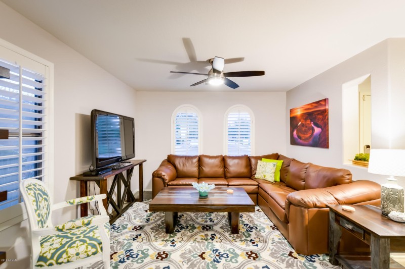 Leather sectional