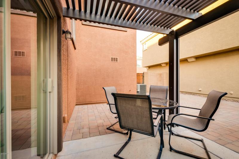 Spacious back porch