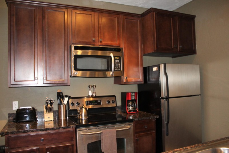 Kitchen with SS Appliances