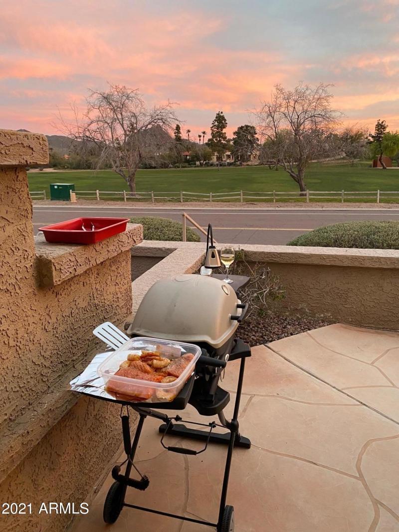 bbq on patio
