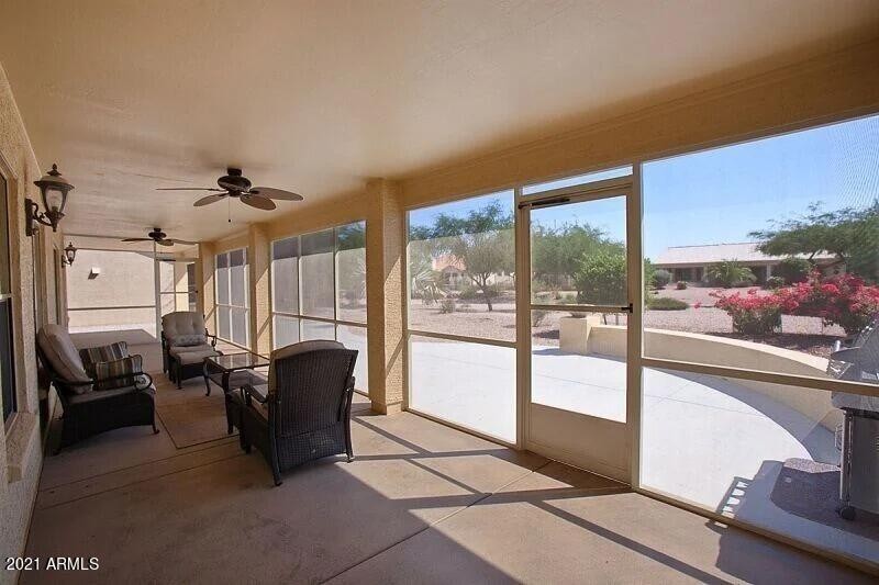 Full length screened room