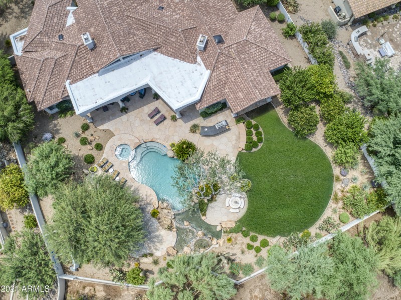 Aerial Backyard Birds Eye