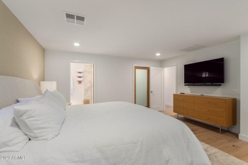 King size bed In Master Suite