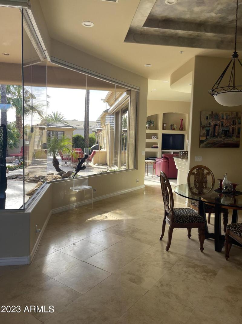 LOOKING DOWN AT DINING & FAMILY RM